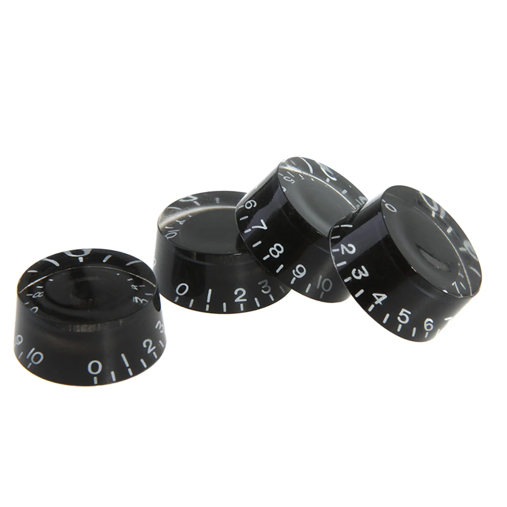 

4Pcs Speed Control Knobs Volume Tone Knobs Parts for Gibson Les Paul Replacement Electric Guitar Accessories (Black)