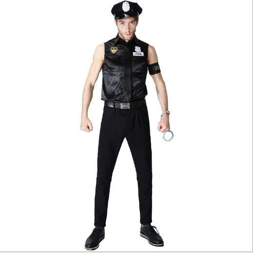 

Adult Policeman Costume Cop Officer Uniform Temptation Cosplay Halloween Carnival Fancy Dress
