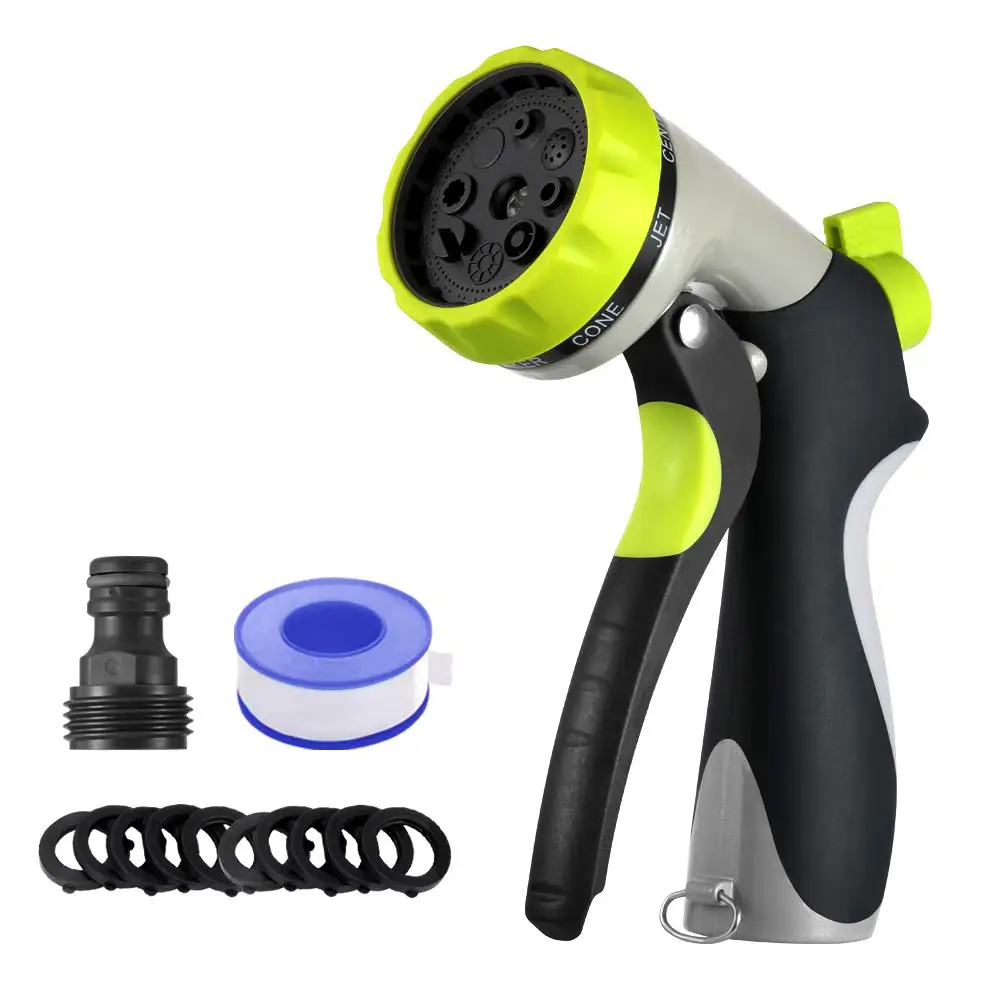 

Garden Hose Nozzle Spray Nozzle Heavy Duty Metal Water Hose Nozzle, 8 Adjustable Watering Patterns Hose Nozzle For Garden Wate