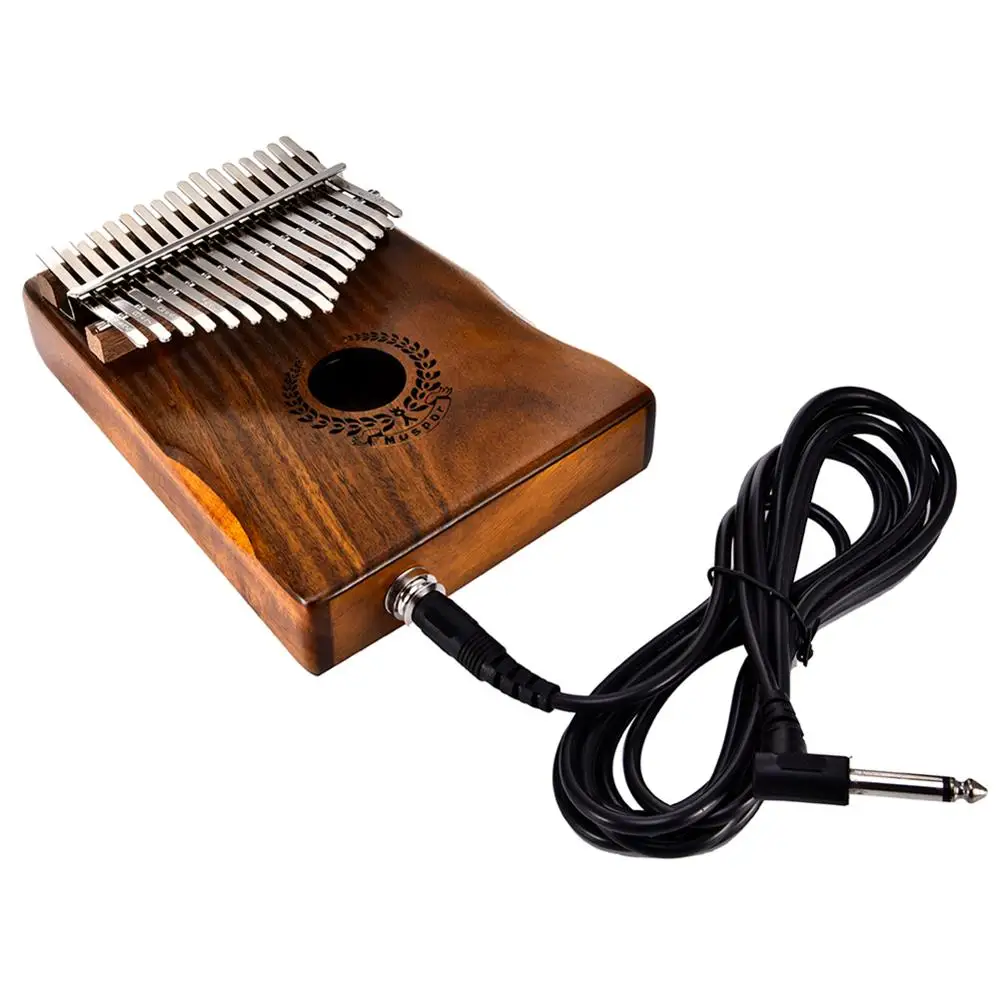 Muspor 17 Keys EQ Kalimba Mbira Calimba Solid Acacia Thumb Piano Link динамик электрический датчик с сумкой+ 3 М кабель музыкальный подарок