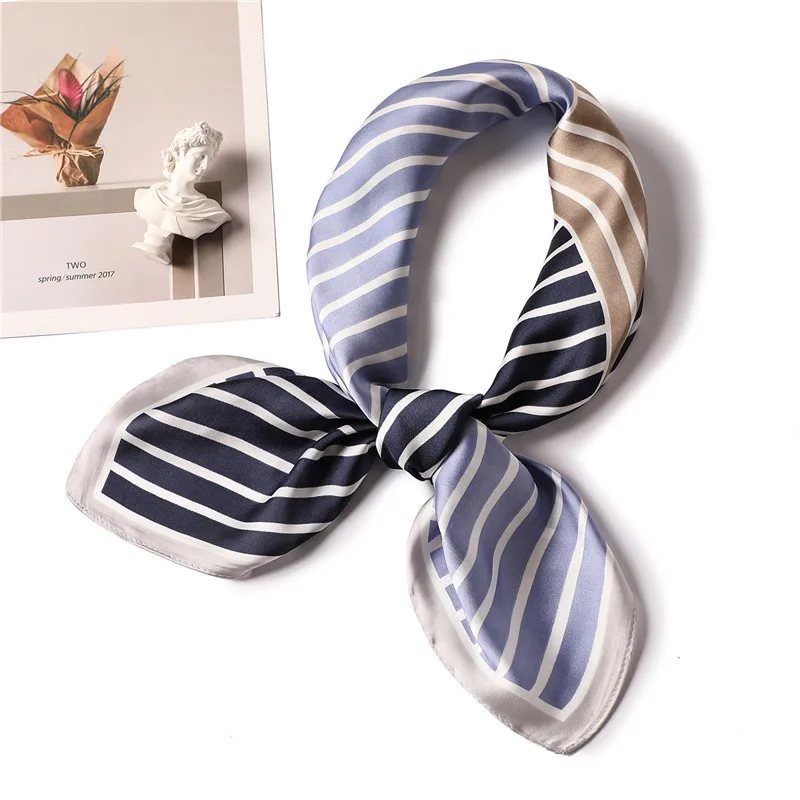 2019 New Women's Silk Scarf Square Female Shawls Wraps Fashion Print Small Office Scarf Hair Scarf Hijabs Scarf Foulard Bandana