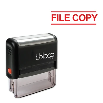 

Bbloop File Copy w/text with block space below Style Font and Design Self-Ink