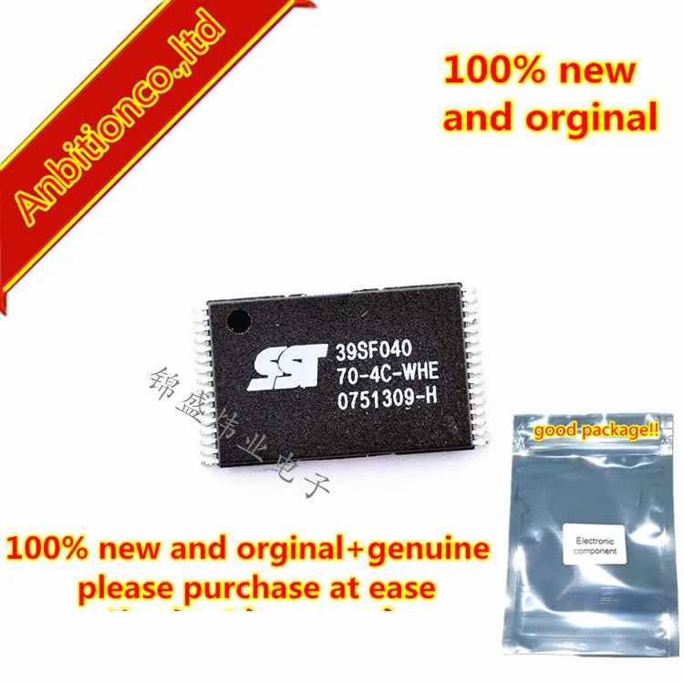 5 Pcs 100% Nuovo E Originale Sst39Sf040-70-4C-Whe Tsop32 1 Mbit/2 Mbit/4 Mbit (X8) Multi-Purpose Flash In Magazzino