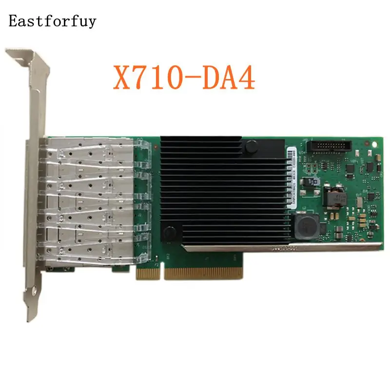 Eastforfuy 4 порта 10-Gigabit Ethernet NIC X710-DA4 X710DA4 сетевой адаптер конвергентного сервера