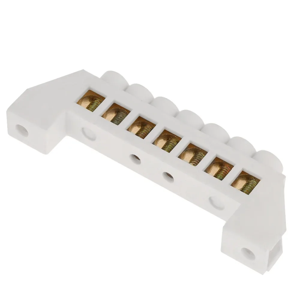 

10pcs 7-Hole Bridge Design Electrical Distribution Wire Screw Brass Terminal Block Connectors