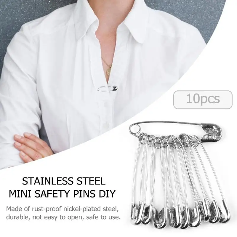 

Stainless Steel Mini Safety Pins DIY Rustproof Buckle Pin Metal Brooch Badge Sewing Needle Knitting Cross Stitch Marker Tag