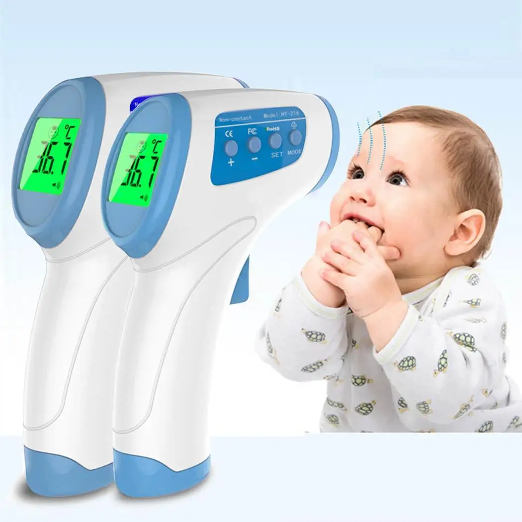 

Multifunctional Baby Digital Infrared Forehead Body Electronic Thermometer Gun Blue Babies