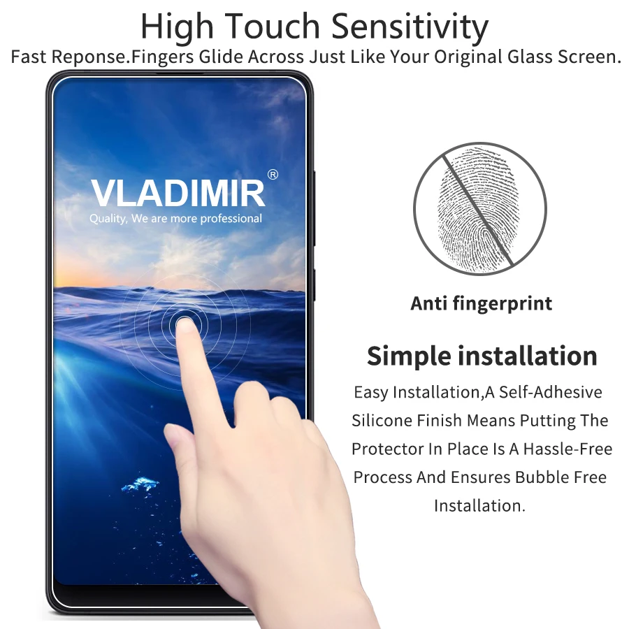 Vladi mi r защитная пленка из закаленного стекла для Xiaomi Mix 2 2.5D 9 H Защитная экрана x Evo