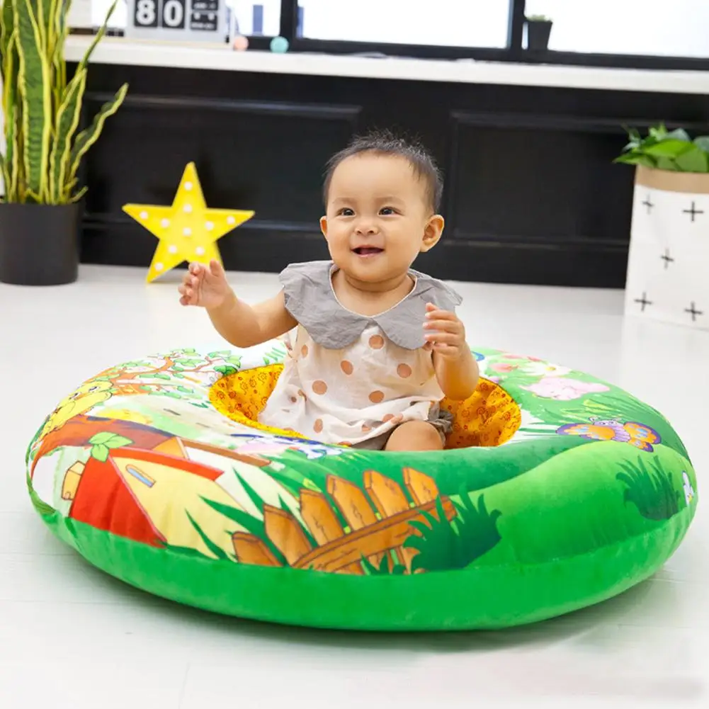

Baby Infant Inflatable Sofa Bed Small Sofa Cartoon Colorful Plush Learning Sitting Seat Safety Explosion-proof Elastic Seat