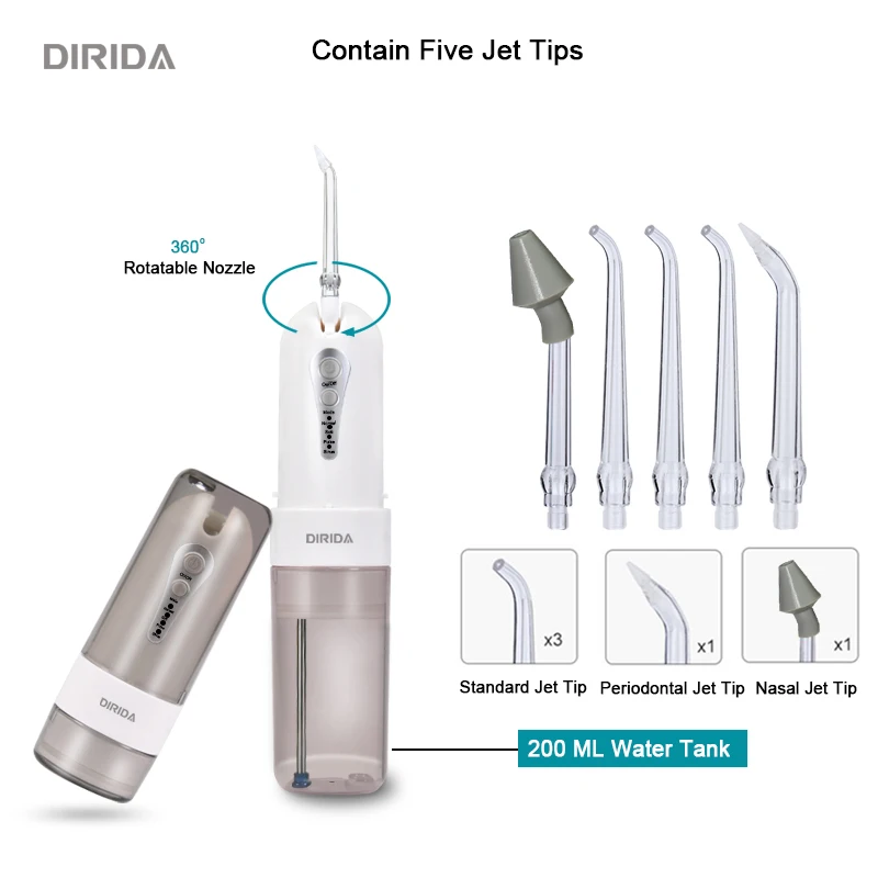 DIRIDA D1001 Новый беспроводной портативный складной электрический ирригатор для