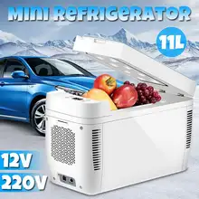 11Л мини домашний автомобильный двухъядерный холодильник портативный автомобильный холодильник с низким уровнем шума морозильная камера охлаждающая коробка холодильник DC 12 В 220 В