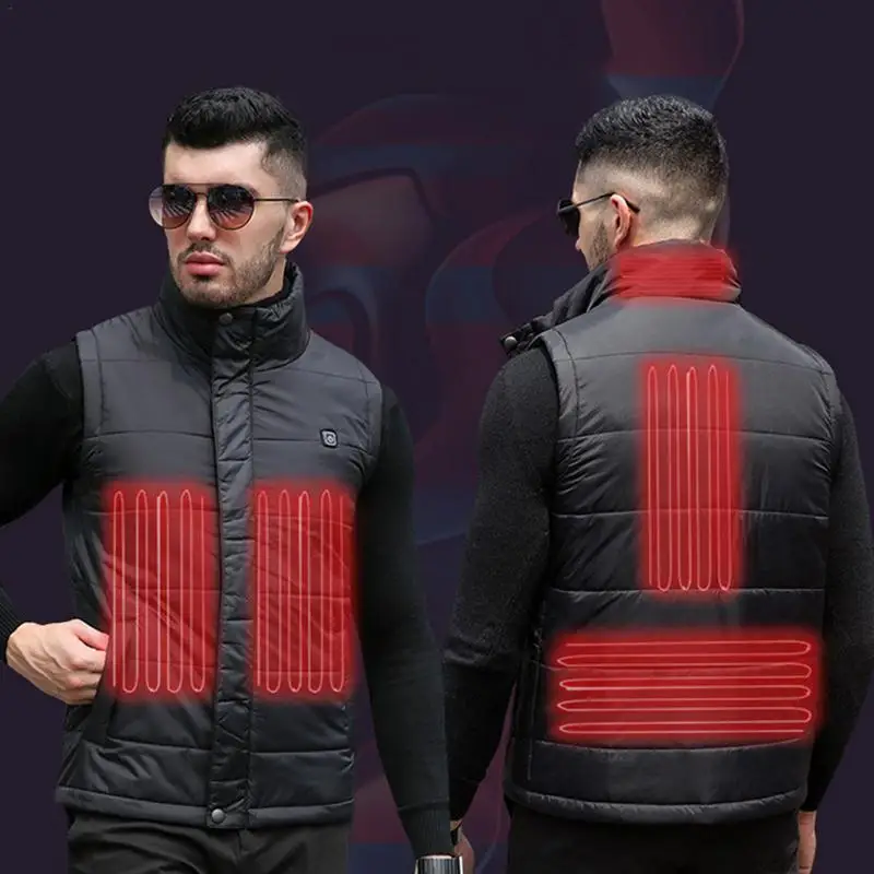 

USB Unisex Electric Heating Vest Winter Clothing Outdoor Skiing Riding Heating Jacket