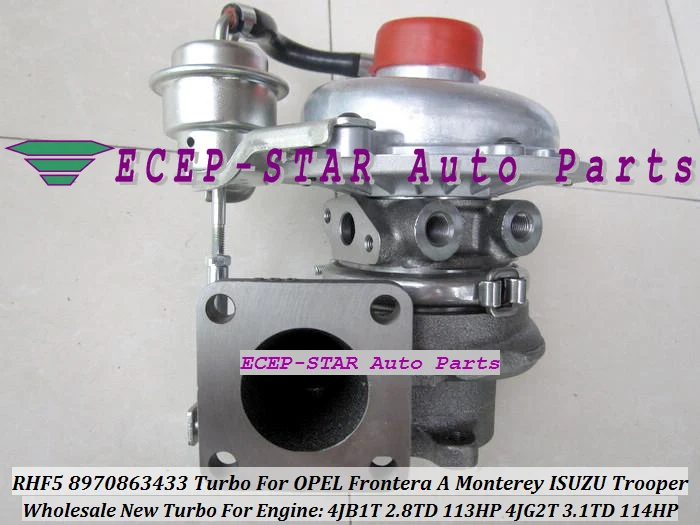 RHF5 VICC 8970863433 Turbo Turbocharger For OPEL Frontera A Monterey ISUZU Trooper Engine 4JB1T 2.8TD 113HP 4JG2T 3.1TD 114HP (5)