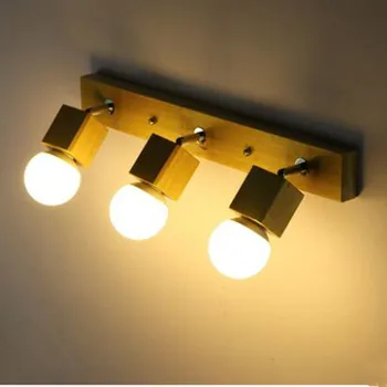 

Moderna Legno Lampada Da Parete HA CONDOTTO Frontale A Il Ristorante Negozi Soggiorno Decorazione Della Parete Della Lampada