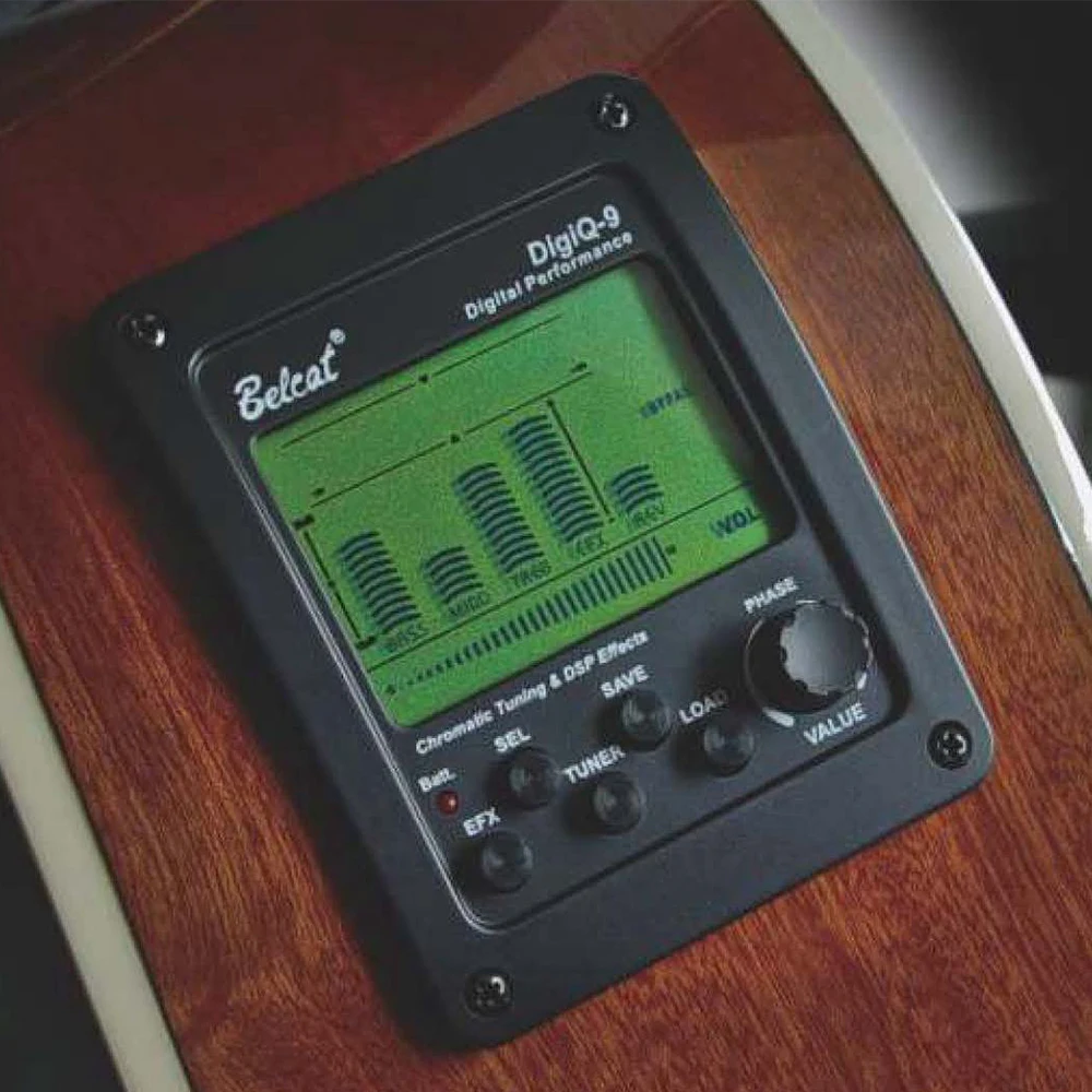 

Belcat Digiq-9 Guitar Onboard DSP Equalizer with Chromatic Tuner LED Screwn Pickup Full Digital Signal Processing Preamp system