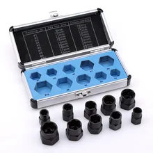 9 мм/0,35 точения Резьбонарезной инструмент комплект 11 шт./компл. поврежденные шестигранные гайки винта удаление экстрактор набор инструментов, набор ручных инструментов