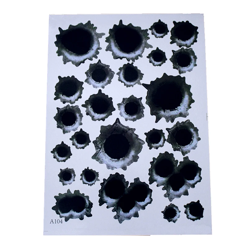 

Car Stickers 1pc 3D Bullet Hole Funny Decal Waterproof Motorcycle Car-covers Bullet Hole Stickers 30cm*21cm