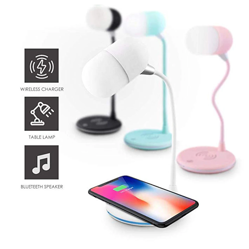 Многофункциональная СВЕТОДИОДНАЯ Настольная лампа с Bluetooth динамиком и