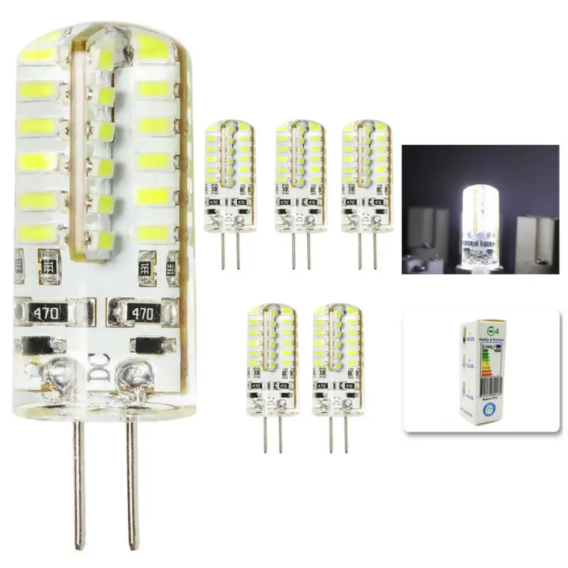 Светодиодная лампа 5 шт./лот G4 48 светодиодная постоянного тока 2 в 6 Вт 3014SMD