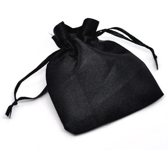 

50 Black Satin Wedding Gift Bags&Pouches 9x7cm (B12900)