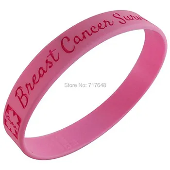 

100pcs Breast Cancer Survivor wristband silicone bracelets free shipping by epacket A