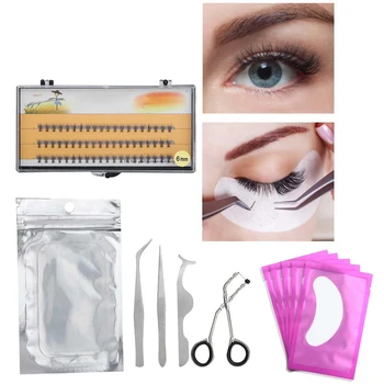 

Professional False Eyelashes Extension Kit Grafting Eyelash Tools for New Starter Eye lashes Practice Kit Makeup Tool Kit