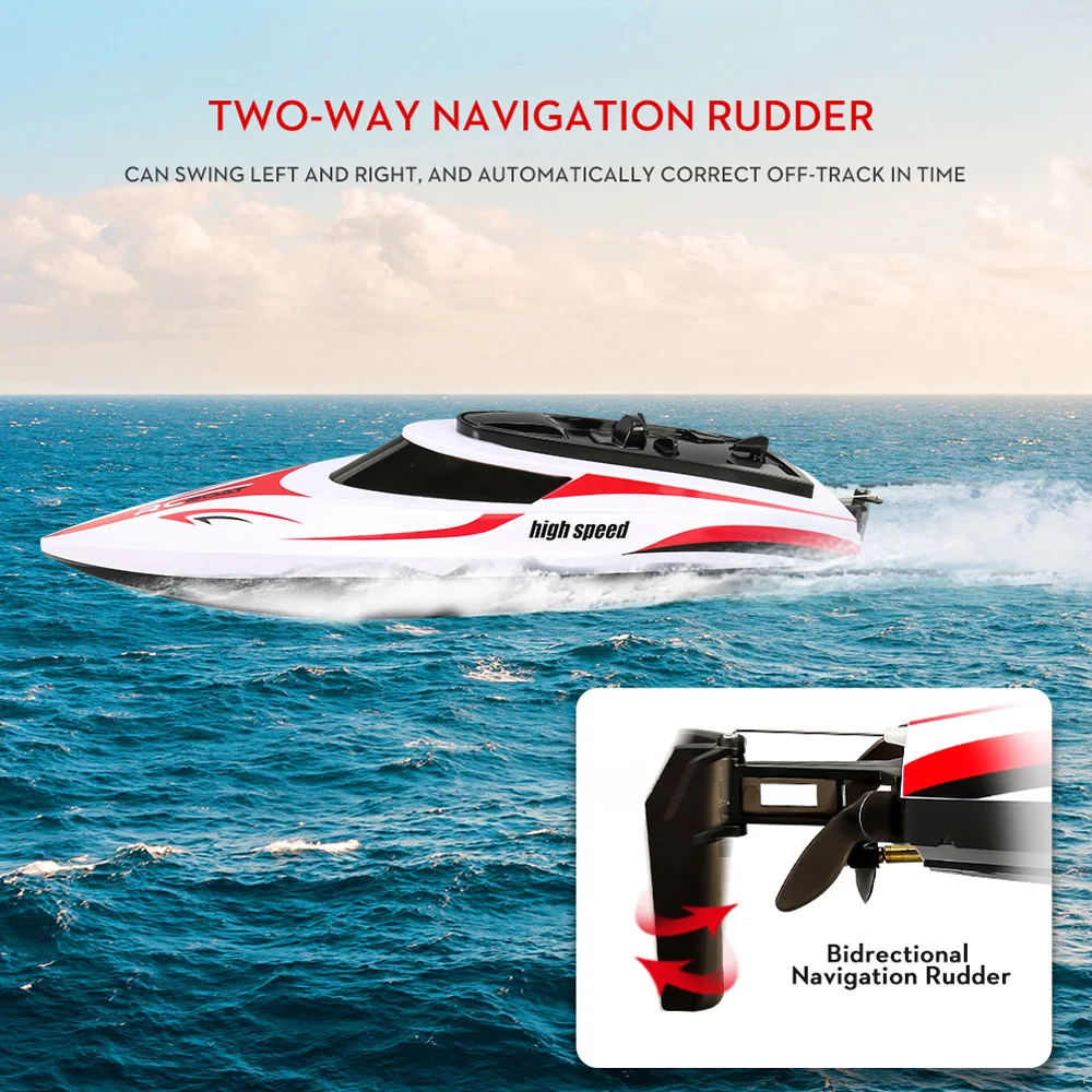 

H830 Mini Brushless RC Electric Boat 2.4GHz 25KM/h Self-righting Water Cooling System Remote Control Racing Boat Speedboat