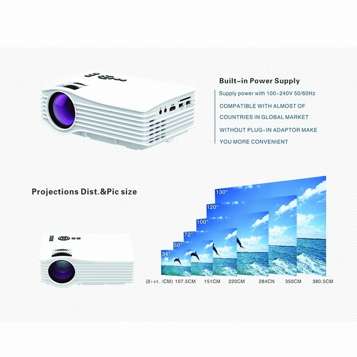 Mini Projector Max 130inch hd Portable LED Projector with HDMI USB Proyector Home Theater Beame UC36 free shipping Mini Projector Max 130inch hd Portable LED Projector with HDMI USB Proyector Home Theater Beame UC36 free shipping
