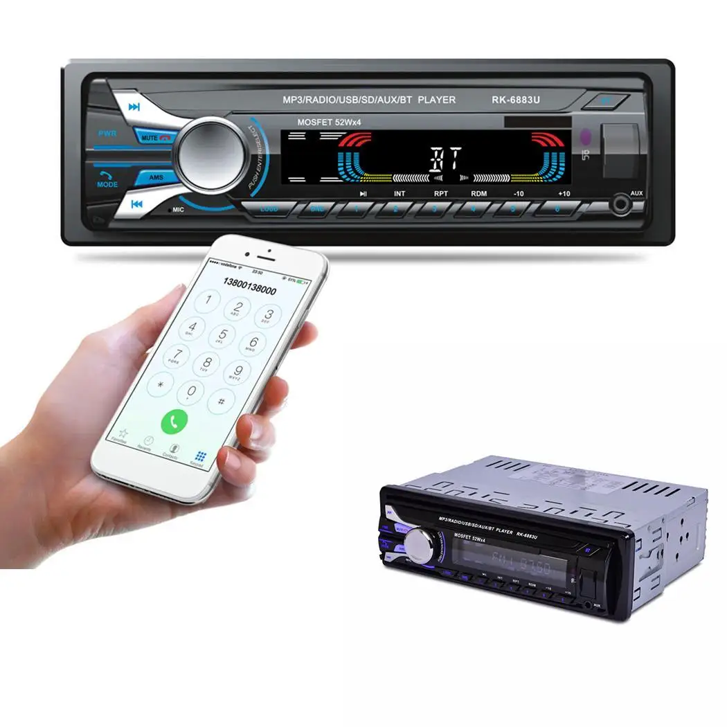 Fm-радио автомобиль Mp3 плеер Bluetooth Handsfree TF USB AUX автомобильный FM передатчик модулятор стерео аудио плеер с держатель телефона