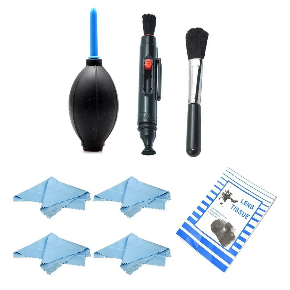 

4 in 1 Portable Camera Clean Kit Cleaning Cloth Camera Cleaner Pen Air Blaster Blower Accessories Set for Camera Keyboard Phones