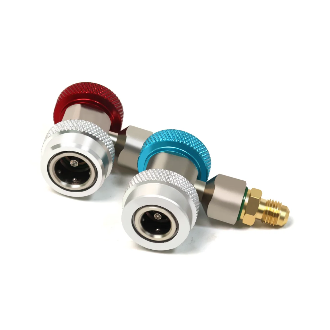 

Auto R134A AC Air Condition Adjustable Quick Coupler Refrigerant High Low Adapter Connector for Air Conditioning RU Warehouse