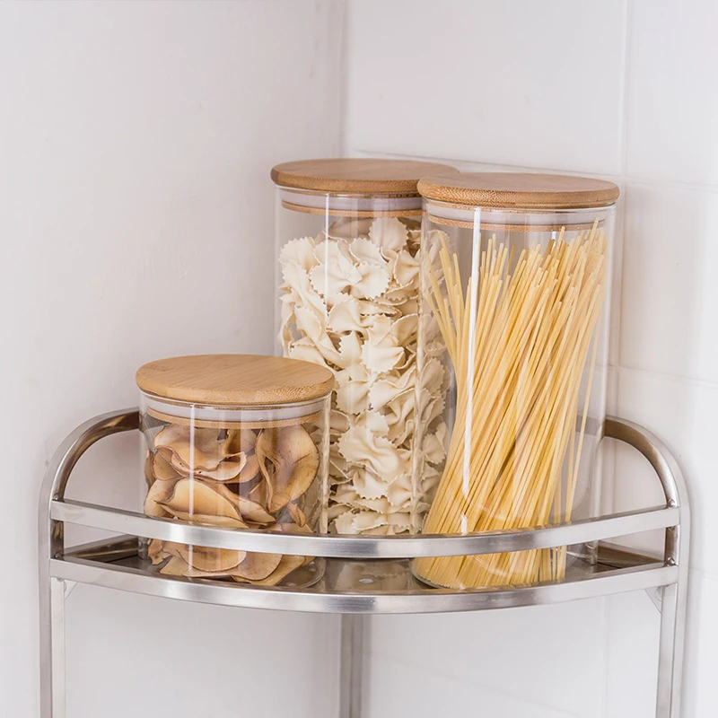 ORZ 2-Tier Corner Storage Holder Shelves Kitchen Bathroom Organizer Spice Rack Seasoning Jar Bottle StorageHolder Bathroom Shelf