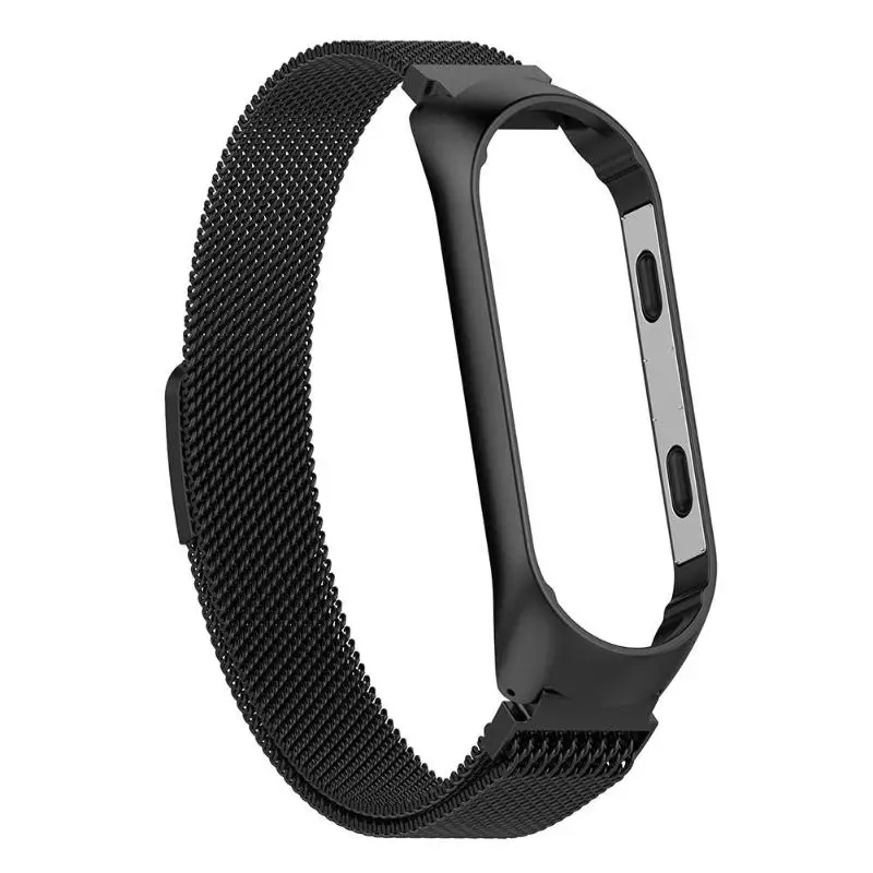 Магнитный металлический ремешок Миланского браслета для Xiaomi Mi Band 3 сменный