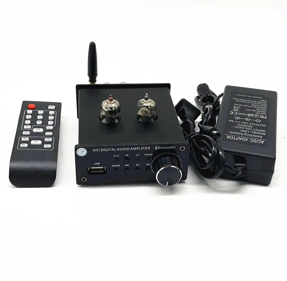 MS-10D Bluetooth 6J1 or 6J2 Vacuum tube pre amplifier Audio usb lossless music Play Hifi 2.0 amplifier