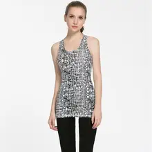 LU-17 пикантные Для женщин одежды для йоги топы эластичный спандекс Прохладный Racer футболка Материал Костюмы для занятий спортом, бега, фитнеса жилет одежда