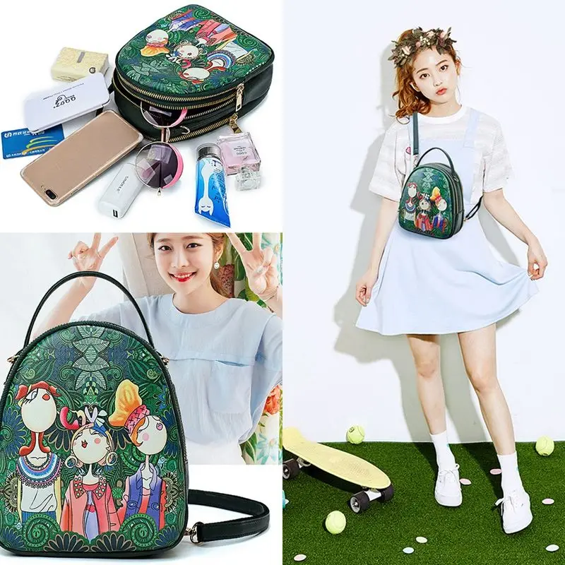 Ms. bag стеганая зеленая модная сумка через плечо из искусственной кожи с принтом