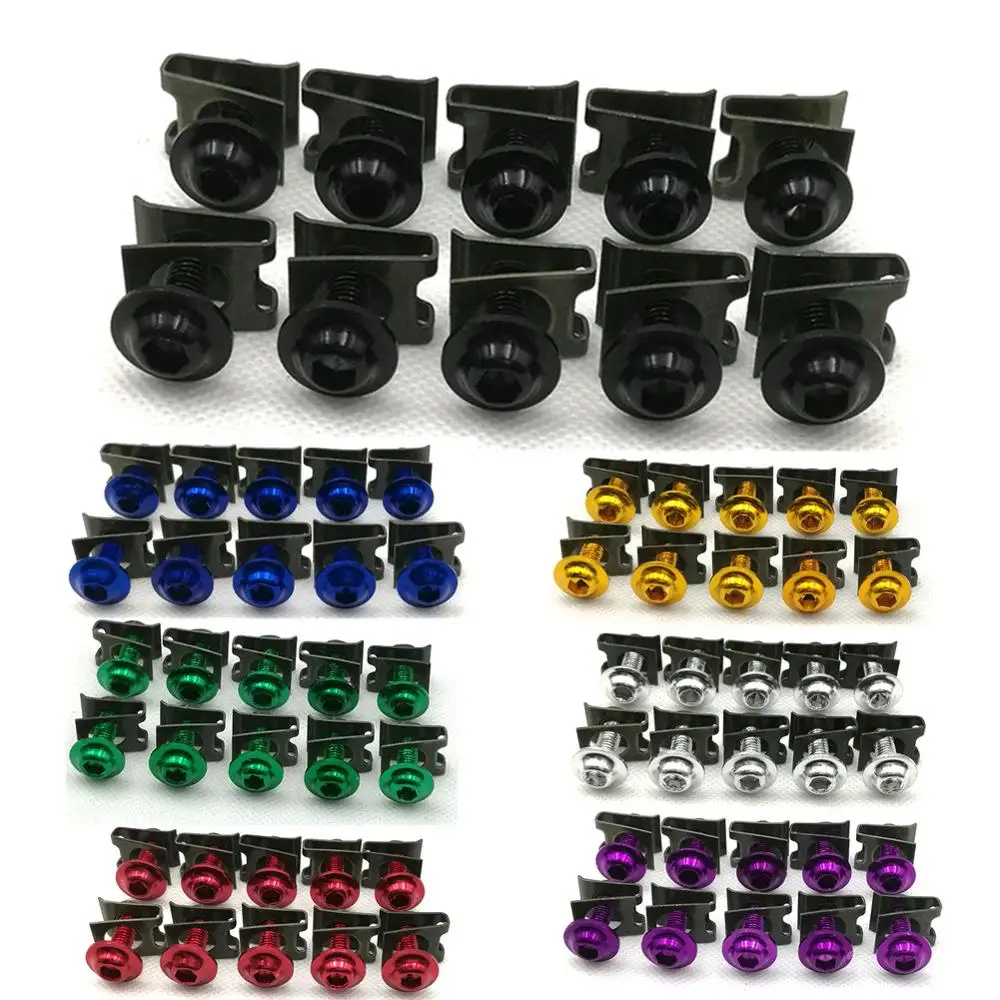 

M6 Motorcycle BodyWork Fairing Bolt Screws Fasteners For Kawasaki Z1000 Z750S ZX-10R ZX-6R ZX-9R ZX-14R ZZR250 ZZR400 ZZR 400