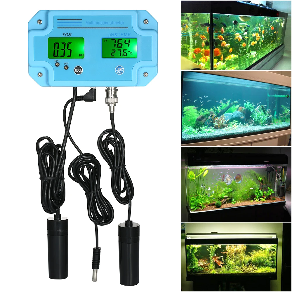 

3 in 1 Professional PH/TDS/TEMP Testing Meter Water Quality Tester Monitor Multi Parameter Digital LCD Water Detector