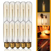 1 шт Винтаж светодиодный Edison ЛАМПЫ 60 W теплый белый 2300 K T10-E27 под старину Светодиодный лампочки накаливания E26 Средний Базовый Ясно Стекло