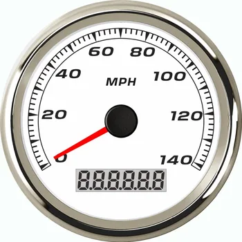

New Universal MPH GPS Speedometer Odometer 140MPH For Car Motorcycle Tractor Truck With Red Backlight 85mm 12V/24V