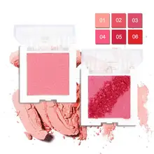 Монохромные Румяна Стойкий цвет румяна порошок не цветущий Румяна тонкая пудра легко окрашивается маленькие и портативные косметические инструменты