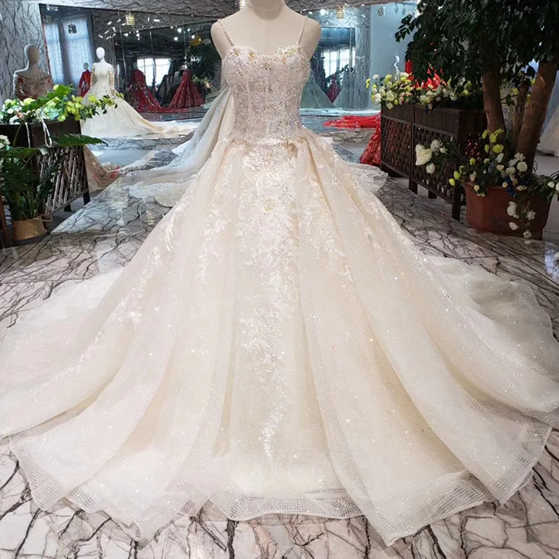 

The high quality Condole belt Wedding Dress handwork applique Gown sequins Inlay Ivory white Wedding Dress Can be customized