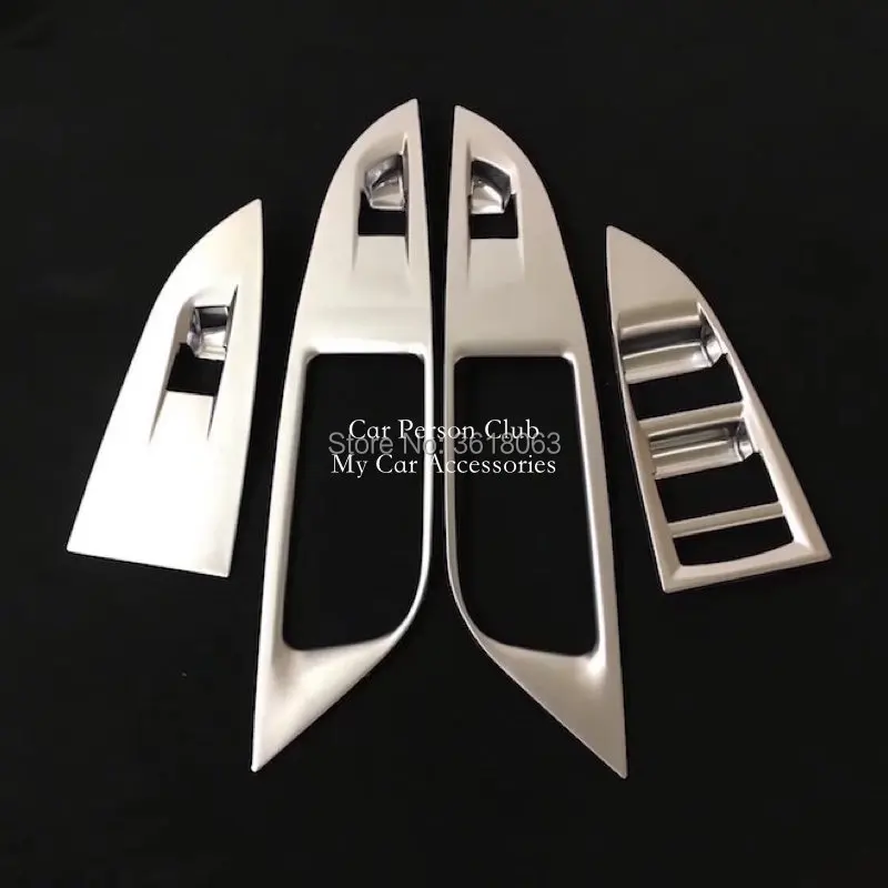

For Chevrolet Cruze 2017 2018 Door Window Switch Button Cover Armrest Panel Trims ABS Chrome Stickers Car-Styling Accessories