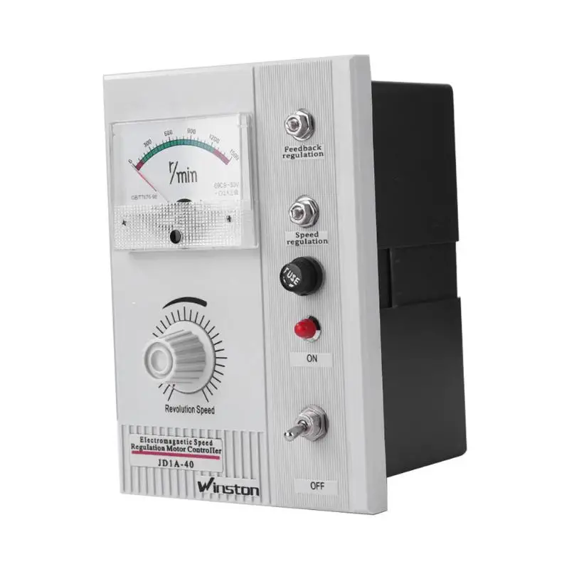 

AC 220V DC90V Electromagnetic Motor Speed Controller Pinpoint Speed Regulator Clear the operation panel With Speed control knob