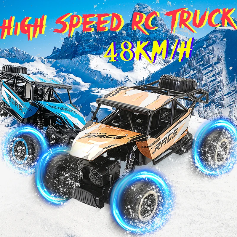 

2.4G Remote Control 4WD RC Monster Truck Off-Road Vehicle Buggy Crawler Car New USB 4WD Die-cast Off-road Vehicle
