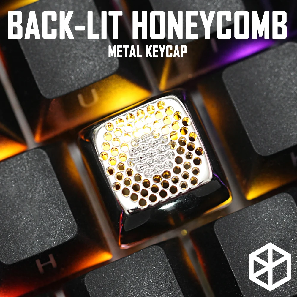 kprepublic Metal light through honeycomb claw MX Keycap for mechanical keyboard Row R4 esc light through back lit
