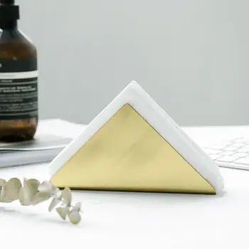 

Stainless Steel Triangle Paper Towel Rack Dining Table Metal Napkin Rack Restaurant Hotel Dedicated Paper Organizer Holder