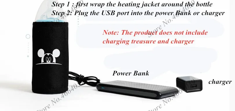 

Disney Diaper Bag Maternidade Stroller Bag Usb Baby Bottle Warmer Mickey Usb Bottle Heating