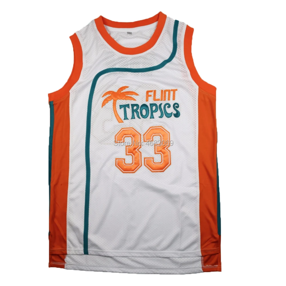 Comprar AIFFEE Jackie Moon flint trópicos traje de la animadora #33 Semi Pro película Jersey de baloncesto de 80s uniforme Cosplay Jersey STOCK