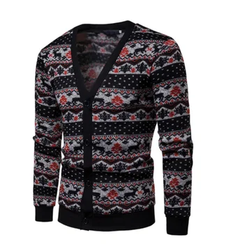 

Mens Casual Winter Warm Thicken Button Pullover Sweater Knitwear Sweaters Print Daily Fashion New